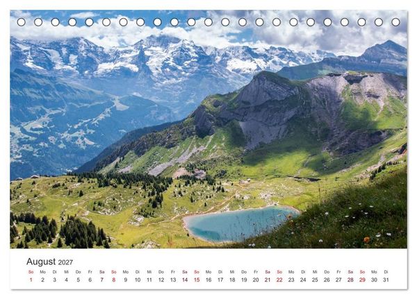 Produktbild: Berner Oberland - Bergwelten (Tischkalender 2027 DIN A5 quer), CALVENDO Monatskalender