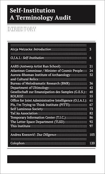 Produktbild: Self-Institution: Terminology Audit