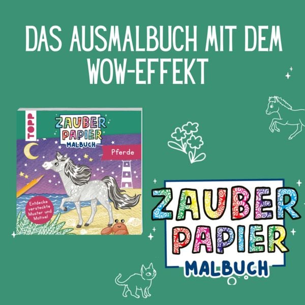 Produktbild: Zauberpapier Malbuch Pferde