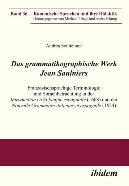 Produktbild: Das grammatikographische Werk Jean Saulniers