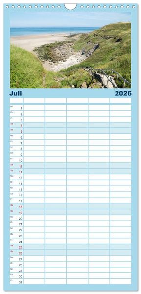Produktbild: Familienplaner 2026 - Frankreichs Norden - Entlang der C&ocirc;te d'Opale mit 5 Spalten (Wandkalender, 21 x 45 cm) CALVENDO