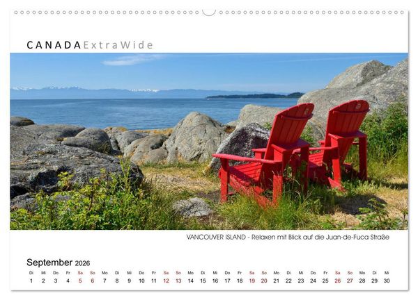 Produktbild: Vancouver Island Panoramabilder (Wandkalender 2026 DIN A2 quer), CALVENDO Monatskalender