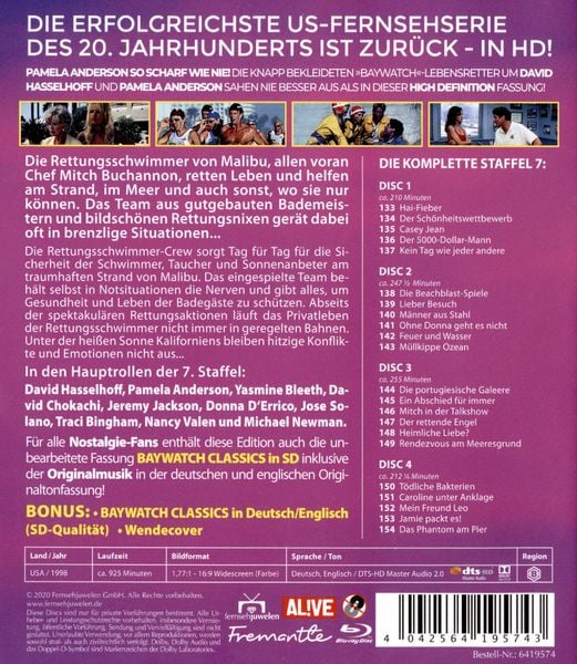 Produktbild: Baywatch HD - Staffel 7 (Fernsehjuwelen) [4 BRs]