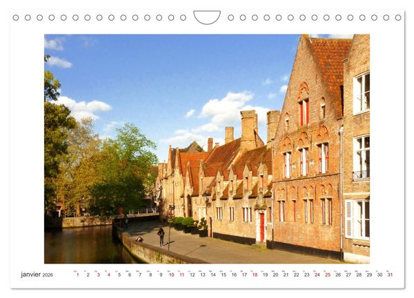 Produktbild: Profiter de Bruges (Calendrier mural 2026 DIN A4 vertical), CALVENDO calendrier mensuel