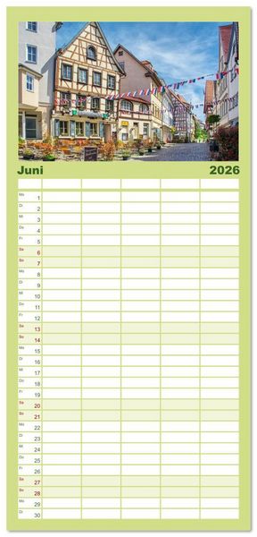 Produktbild: Familienplaner 2026 - Bad Wimpfen - Kurstadt am Neckar mit 5 Spalten (Wandkalender, 21 x 45 cm) CALVENDO
