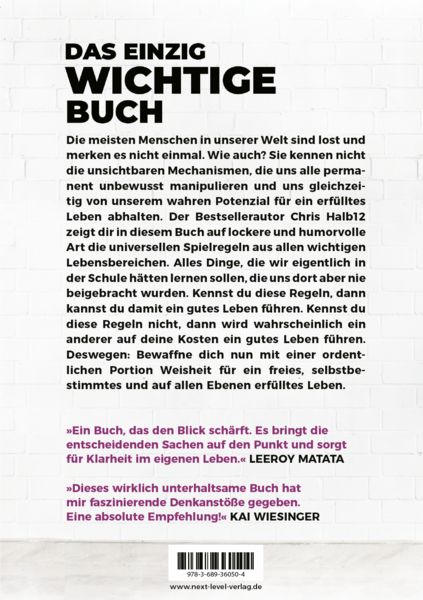 Produktbild: H&auml;tte ich das Spiel des Lebens mal fr&uuml;her durchschaut! &ndash; Was man wirklich im Leben braucht, aber in der Schule nicht lernt #2, Bestseller von Chris Halb12, Lebensregeln f&uuml;r Erfolg, Selbstbestimmung, Mindset & Pers&ouml;nlichkeitsentwicklung