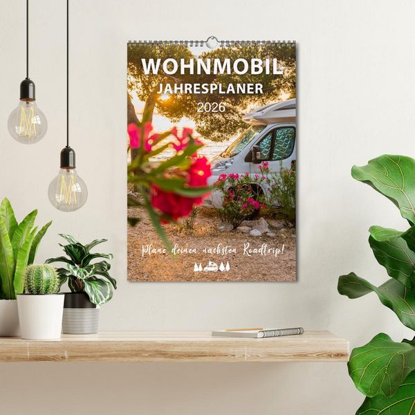 Produktbild: Wohnmobil Jahresplaner (Wandkalender 2026 DIN A3 hoch), CALVENDO Monatskalender