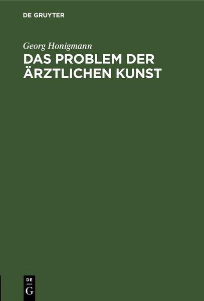 Produktbild: Das Problem der &auml;rztlichen Kunst