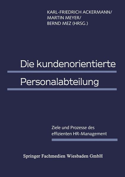 Produktbild: Die kundenorientierte Personalabteilung