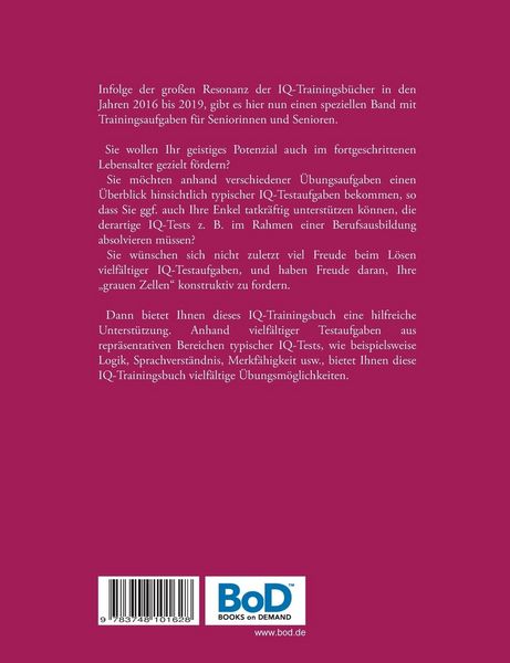 Produktbild: IQ-Training f&uuml;r Seniorinnen & Senioren