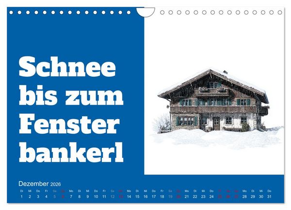 Produktbild: Gria&szlig; Eich! Bayern Kalender mit Dialekt und Mundart (Wandkalender 2026 DIN A4 quer), CALVENDO Monatskalender