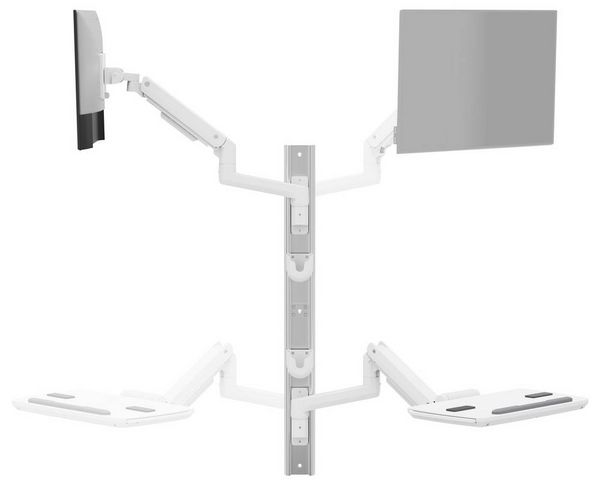 Produktbild: SpeaKa Professional Monitor-Wandhalterung SP-MM-961 1 Display(s) 43,2cm (17\") - 124,5cm (49\") Wei&szlig; H&ouml;henverstellbar, Schwenkbar