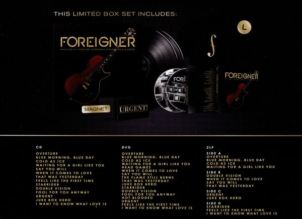 Produktbild: Foreigner - With The 21st Century Symphony Orchestra & Chorus (+ CD/+ 2LPs/+ T-Shirt/+ Magnet) - Limited Edition