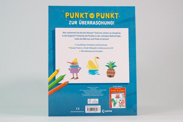 Produktbild: Punkt-zu-Punkt-Ausmalbuch (blau)