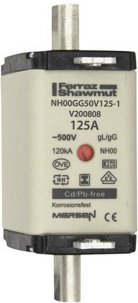 Produktbild: Mersen 1F765.000000 NH-Sicherung Sicherungsgr&ouml;&szlig;e = 00 125A 500V 1St.