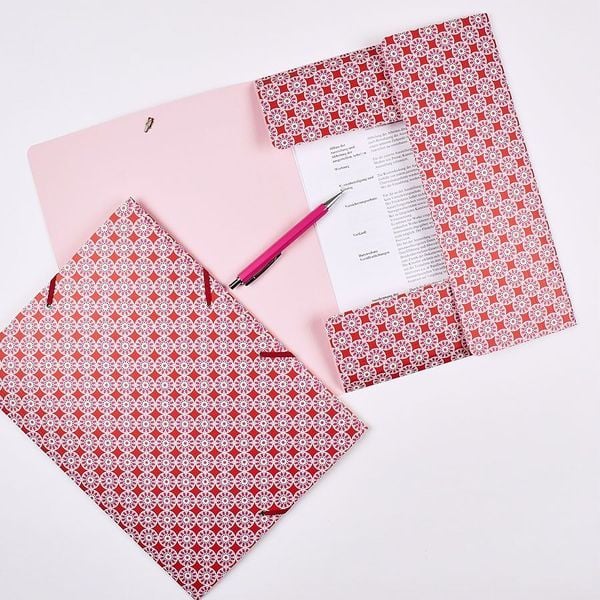 Produktbild: Sammelmappe de Luxe A4, Kachel rosa