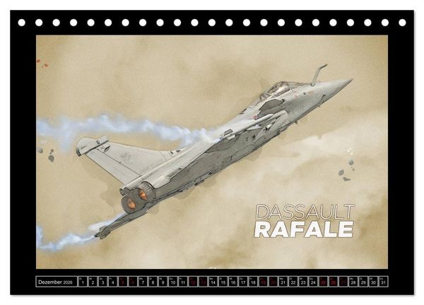 Produktbild: Aero Action Art - Luftfahrt Kunst (Tischkalender 2026 DIN A5 quer), CALVENDO Monatskalender