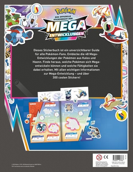 Produktbild: Pok&eacute;mon: Das offizielle Stickerbuch der Mega-Entwicklungen