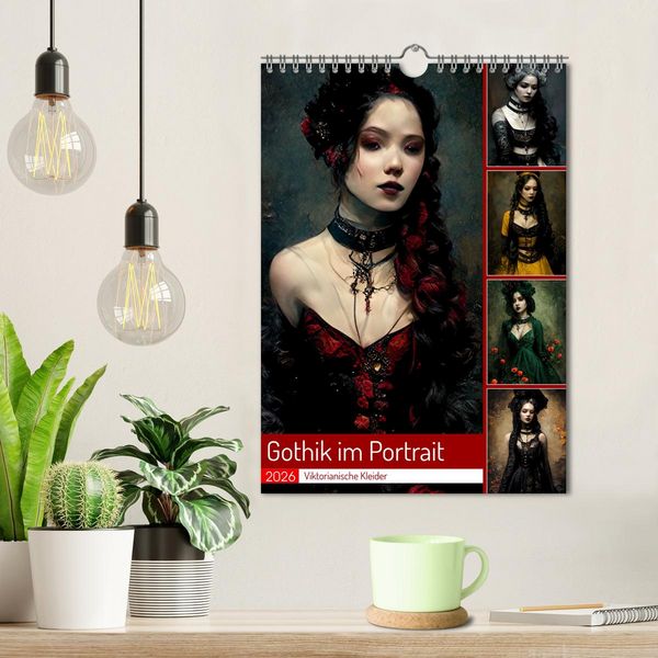 Produktbild: Gothik im Portrait - Viktorianische Kleider (Wandkalender 2026 DIN A4 hoch), CALVENDO Monatskalender