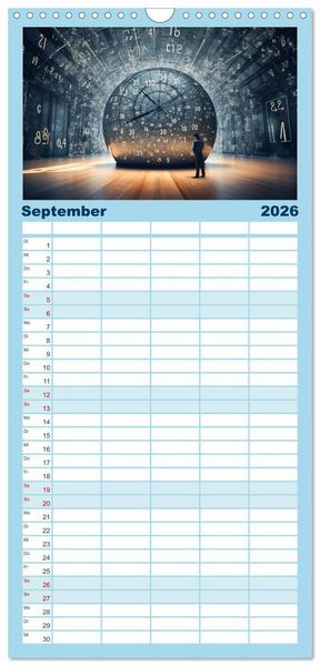 Produktbild: Familienplaner 2026 - Universum der Wissenschaften mit 5 Spalten (Wandkalender, 21 x 45 cm) CALVENDO