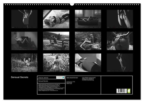 Produktbild: Sensual Secrets (Wandkalender 2026 DIN A2 quer), CALVENDO Monatskalender
