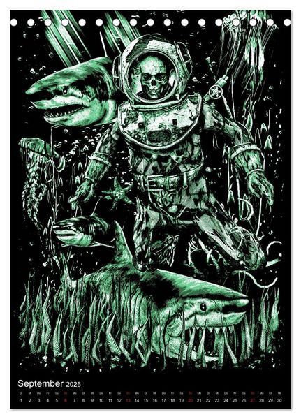 Produktbild: BLOODBOY/DARK ILLUSTRATION (Tischkalender 2026 DIN A5 hoch), CALVENDO Monatskalender