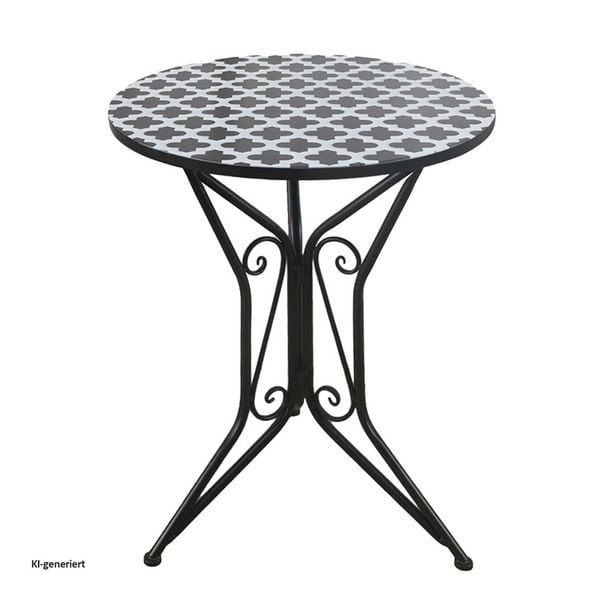 Produktbild: HTI-Living Gartentisch Metall Black and White Gartentisch Metall Black and White