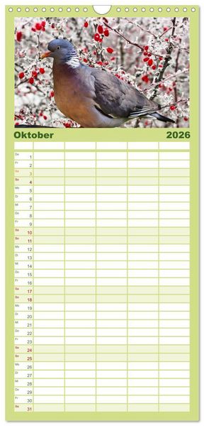 Produktbild: Familienplaner 2026 - Deutsches Jagdwild - Waidmannsheil mit 5 Spalten (Wandkalender, 21 x 45 cm) CALVENDO