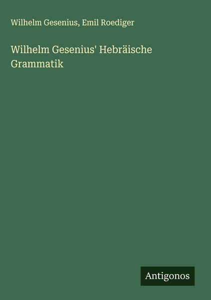 Produktbild: Wilhelm Gesenius' Hebr&auml;ische Grammatik