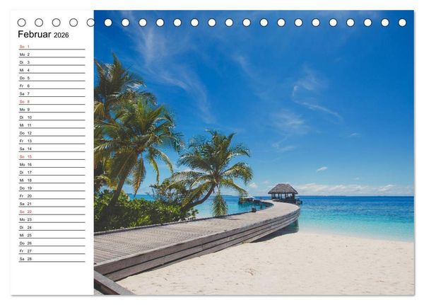 Produktbild: S&uuml;dsee-Inseln. Von Fidschi bis Bora Bora (Tischkalender 2026 DIN A5 quer), CALVENDO Monatskalender