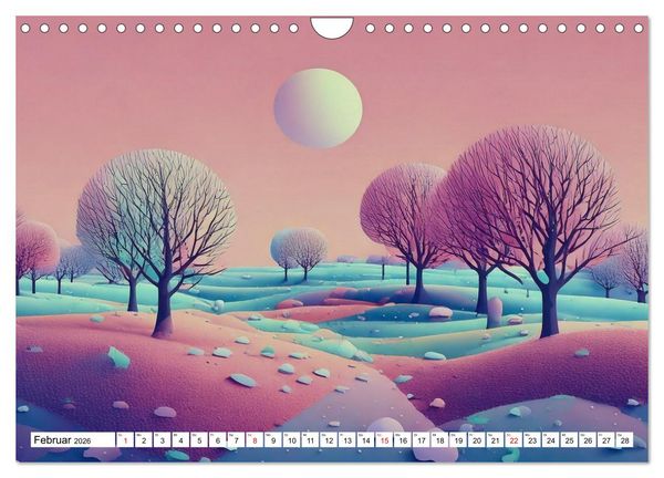Produktbild: Der Lauf des Jahres dargestellt mit Naiver Kunst (Wandkalender 2026 DIN A4 quer), CALVENDO Monatskalender