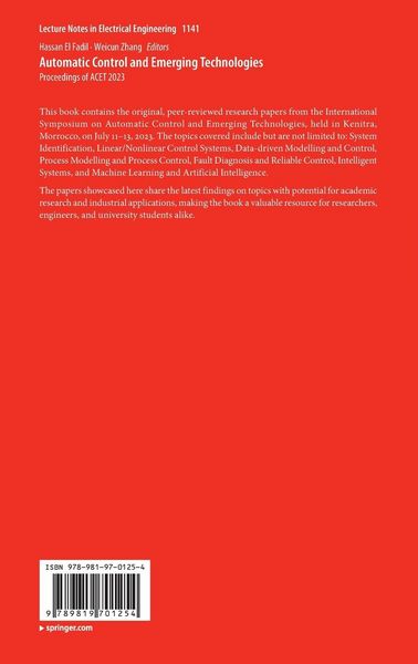 Produktbild: Automatic Control and Emerging Technologies