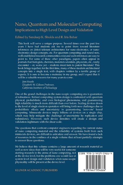 Produktbild: Nano, Quantum and Molecular Computing
