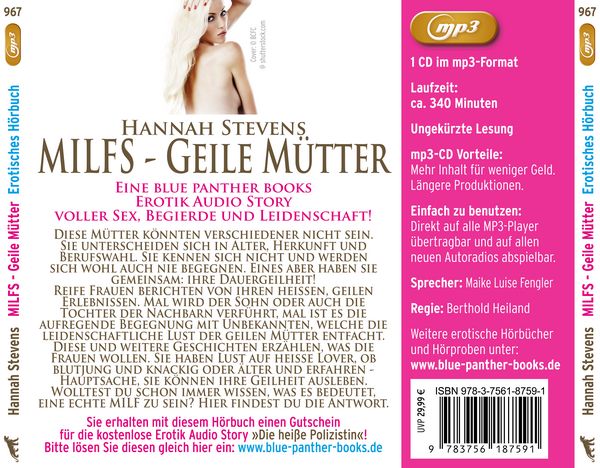 Produktbild: MILFS - Geile M&uuml;tter | 17 geile erotische Sex-Geschichten | Erotik Audio Story | Erotisches H&ouml;rbuch MP3CD