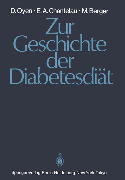 Produktbild: Zur Geschichte der Diabetesdi&auml;t