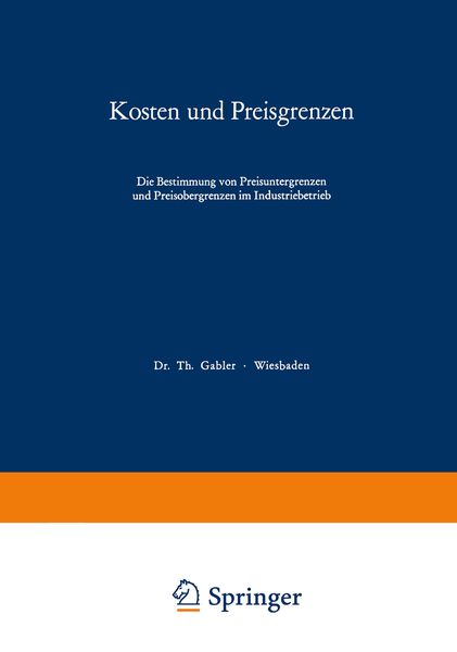 Produktbild: Kosten und Preisgrenzen