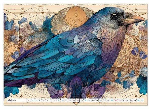 Produktbild: Bohemian Tierzauber (hochwertiger Premium Wandkalender 2026 DIN A2 quer), Kunstdruck in Hochglanz