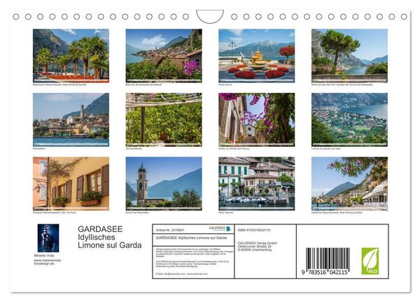 Produktbild: GARDASEE Idyllisches Limone sul Garda (Wandkalender 2026 DIN A4 quer), CALVENDO Monatskalender
