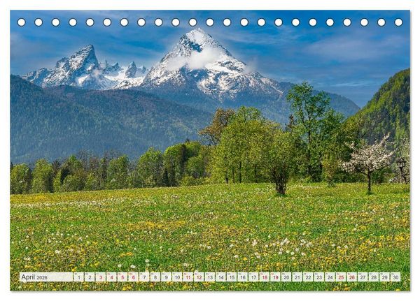 Produktbild: Bayerisches Alpenparadies (Tischkalender 2026 DIN A5 quer), CALVENDO Monatskalender