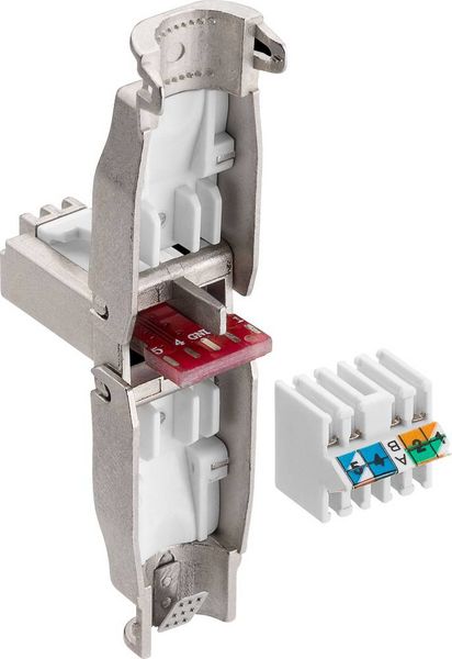 Produktbild: TRU COMPONENTS CAT 6a RJ45 Steckverbinder, werkzeugfrei 1610346 Stecker, gerade Polzahl Sensoren 8P8C 1 St.