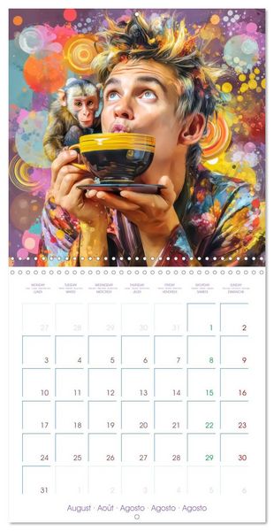 Produktbild: A cup of coffee - Is when happiness begins (Wall Calendar 2026 12 &times; 12 Inch) CALVENDO 12 Month Wall Calendar