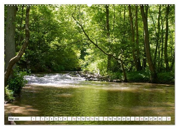 Produktbild: B&auml;che, Fl&uuml;sse, Seen - Wasser in der Eifel (hochwertiger Premium Wandkalender 2026 DIN A2 quer), Kunstdruck in Hochglanz