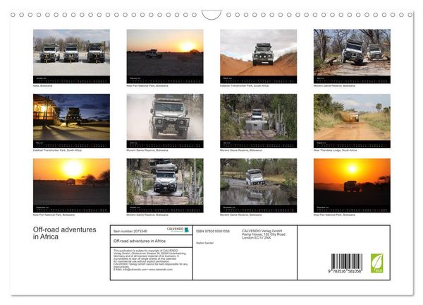 Produktbild: Off-road adventures in Africa (Wall Calendar 2026 DIN A3 landscape), CALVENDO 12 Month Wall Calendar