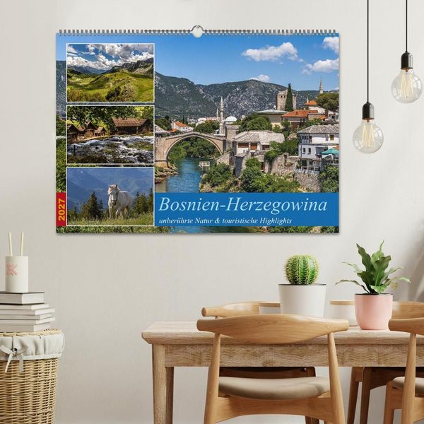 Produktbild: Bosnien-Herzegowina, unber&uuml;hrte Natur und touristische Highlights (Wandkalender 2027 DIN A2 quer), CALVENDO Monatskalender