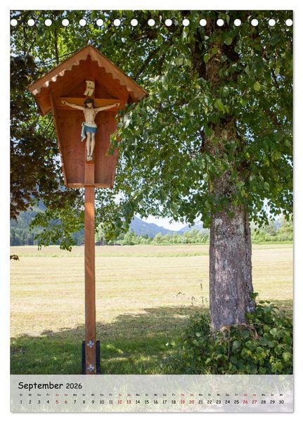 Produktbild: Feldkreuze im bayerischen Oberland (Tischkalender 2026 DIN A5 hoch), CALVENDO Monatskalender