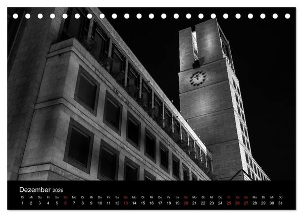 Produktbild: Stuttgart bei Nacht (Tischkalender 2026 DIN A5 quer), CALVENDO Monatskalender
