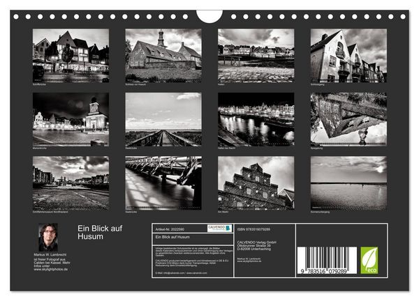 Produktbild: Ein Blick auf Husum (Wandkalender 2026 DIN A4 quer), CALVENDO Monatskalender