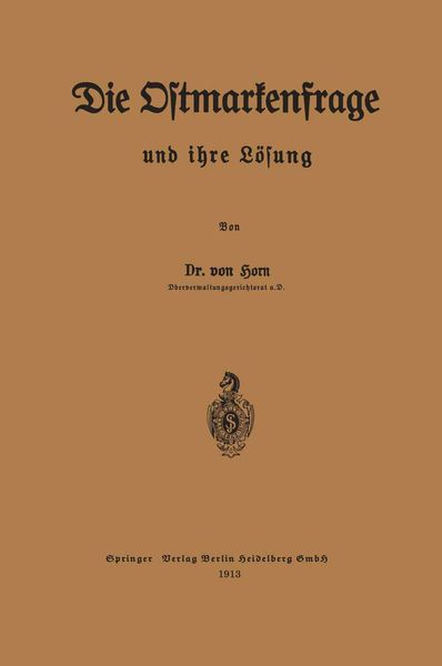 Produktbild: Die Ostmarkenfrage und ihre L&ouml;sung