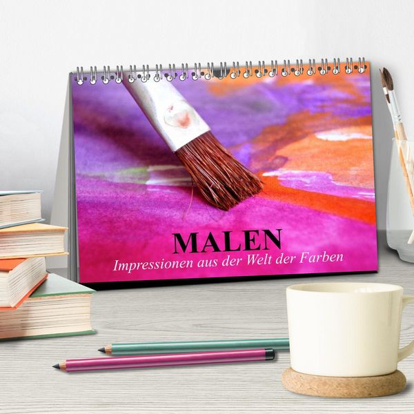 Produktbild: Malen. Impressionen aus der Welt der Farben (Tischkalender 2026 DIN A5 quer), CALVENDO Monatskalender