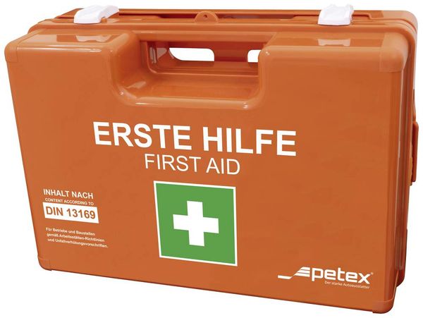 Petex 43924035 Erste Hilfe Koffer DIN 13169 350 x 140 x 240 Orange